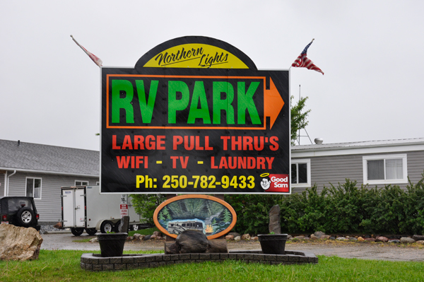 Northern Lights RV Park sign